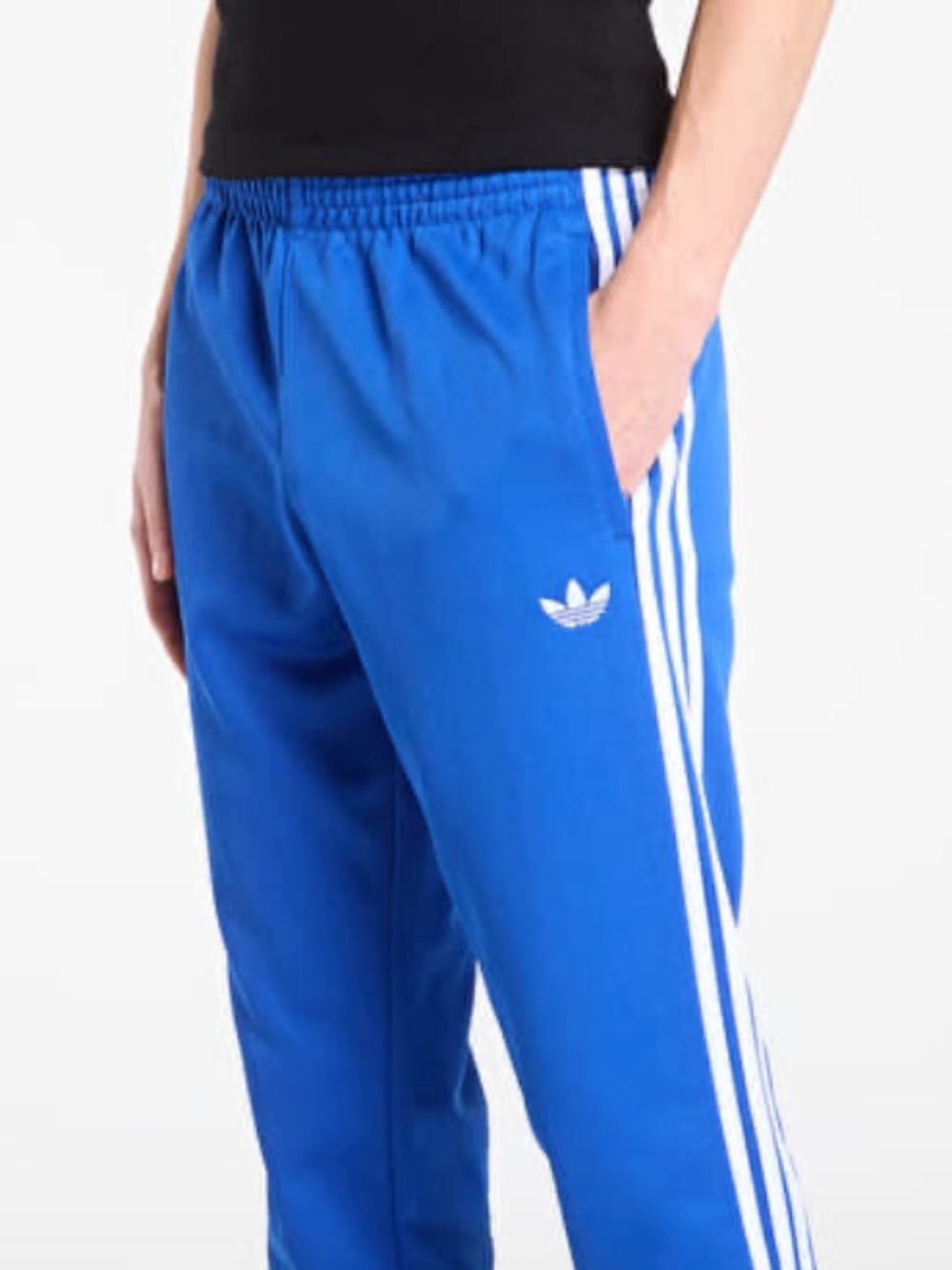 NWT Adidas blue 3-STRIPES TRICOT  TAPERED TRACK PANTS XS